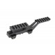 Medium RIS Wosport mount for Scope and PEQ/NGAL Black, Enhance your airsoft or tactical setup with the Wosport Medium RIS Mount, designed to securely hold collimator sights and PEQ/NGAL-type devices
